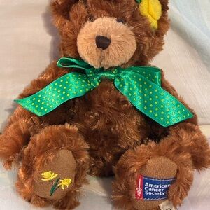 Special Edition Boyds Bears Brown Plush Bear with Green Polka Dot Bow